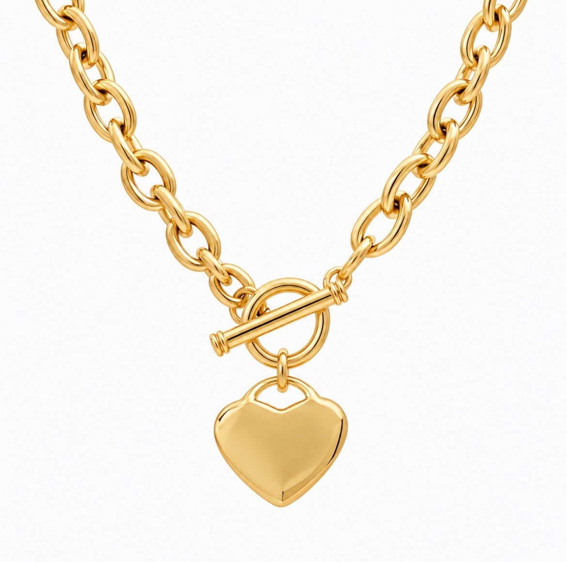 Hayley Heart T-Bar necklace