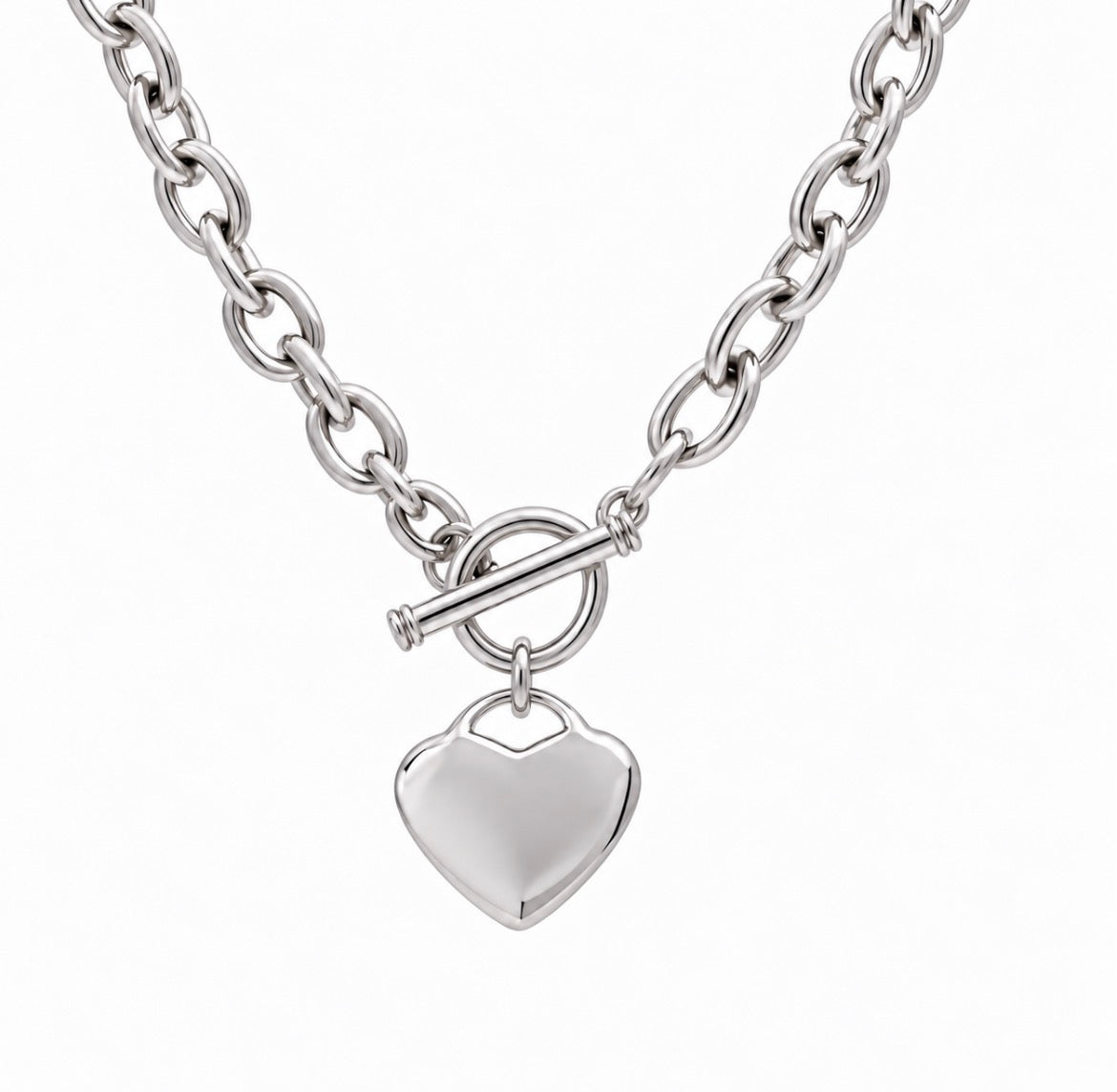 Hayley Heart T-Bar necklace