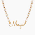 London name tennis necklace