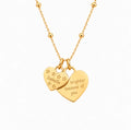 Double custom heart necklace
